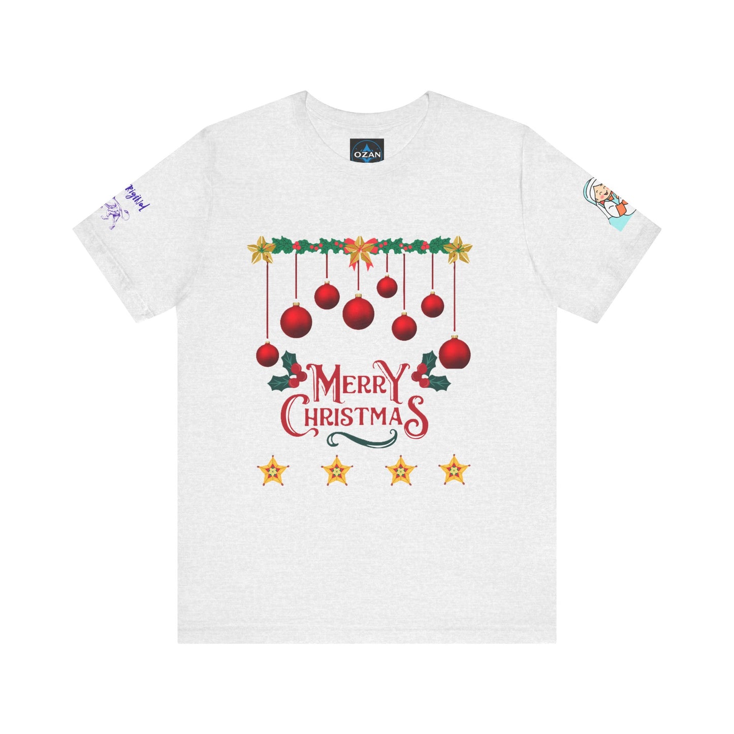 Merry Christmas Unisex Tee | Unique Graphic for Holiday by Artify Wear, OZAN Digital