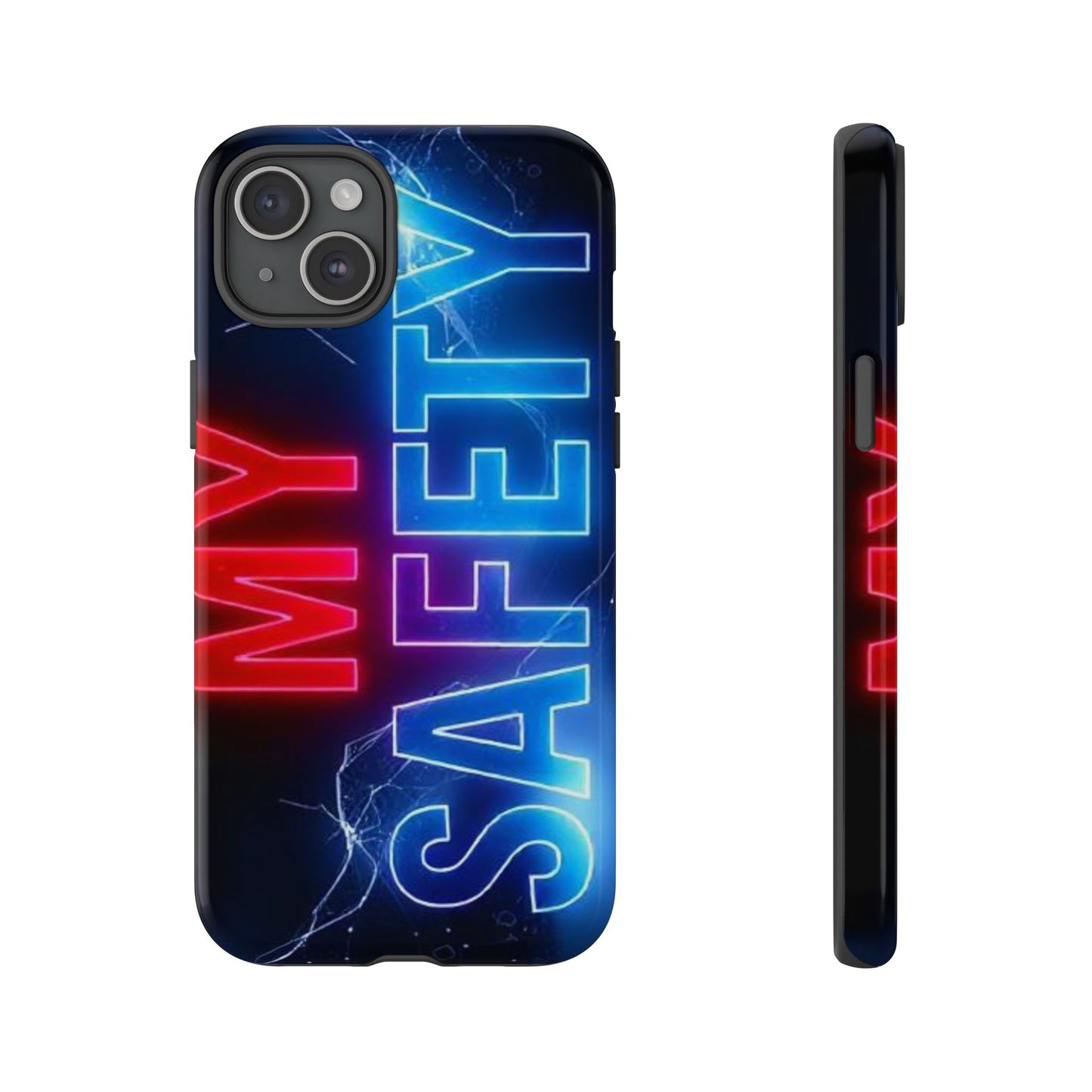 Vibrant Phone Case: 'MY SAFETY' Design for Protection and Style