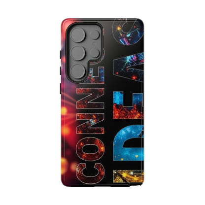 Vibrant Phone Case: 'CONNECT IDEAS' Design for Protection and Style