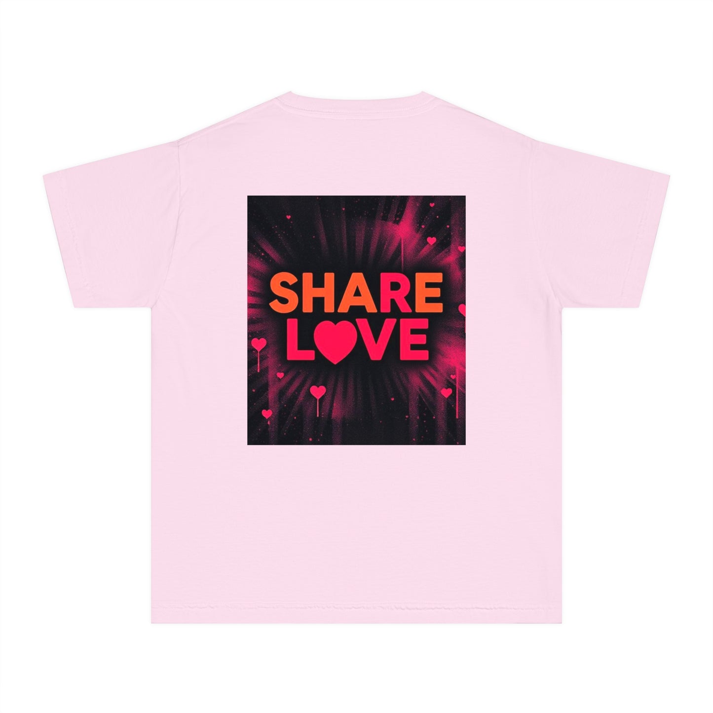 Youth Midweight Tee - "PET" and "SHARE LOVE" Design - Perfect for Pet Lovers and Everyday Joy