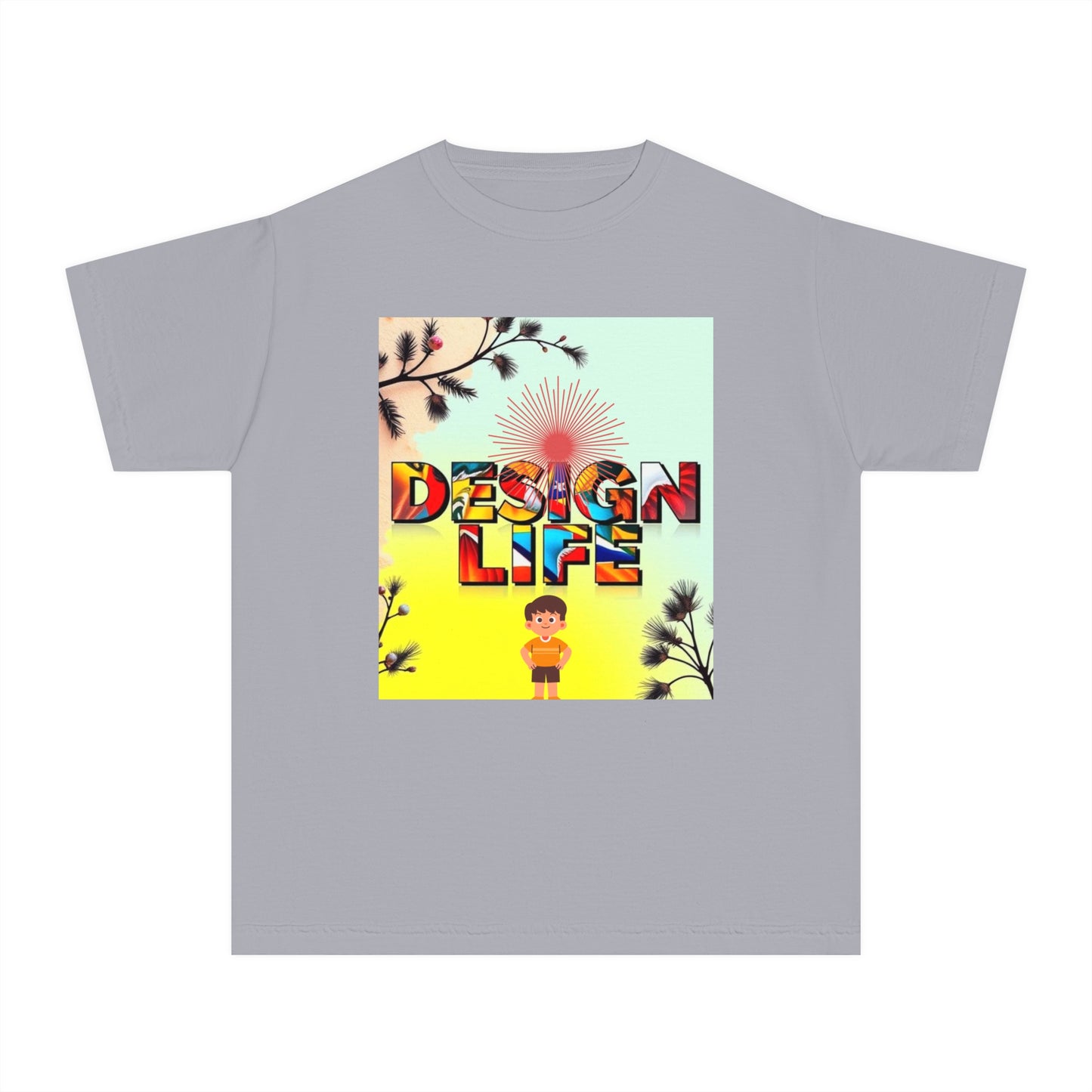 Youth Midweight Tee | Colorful Graphic Design