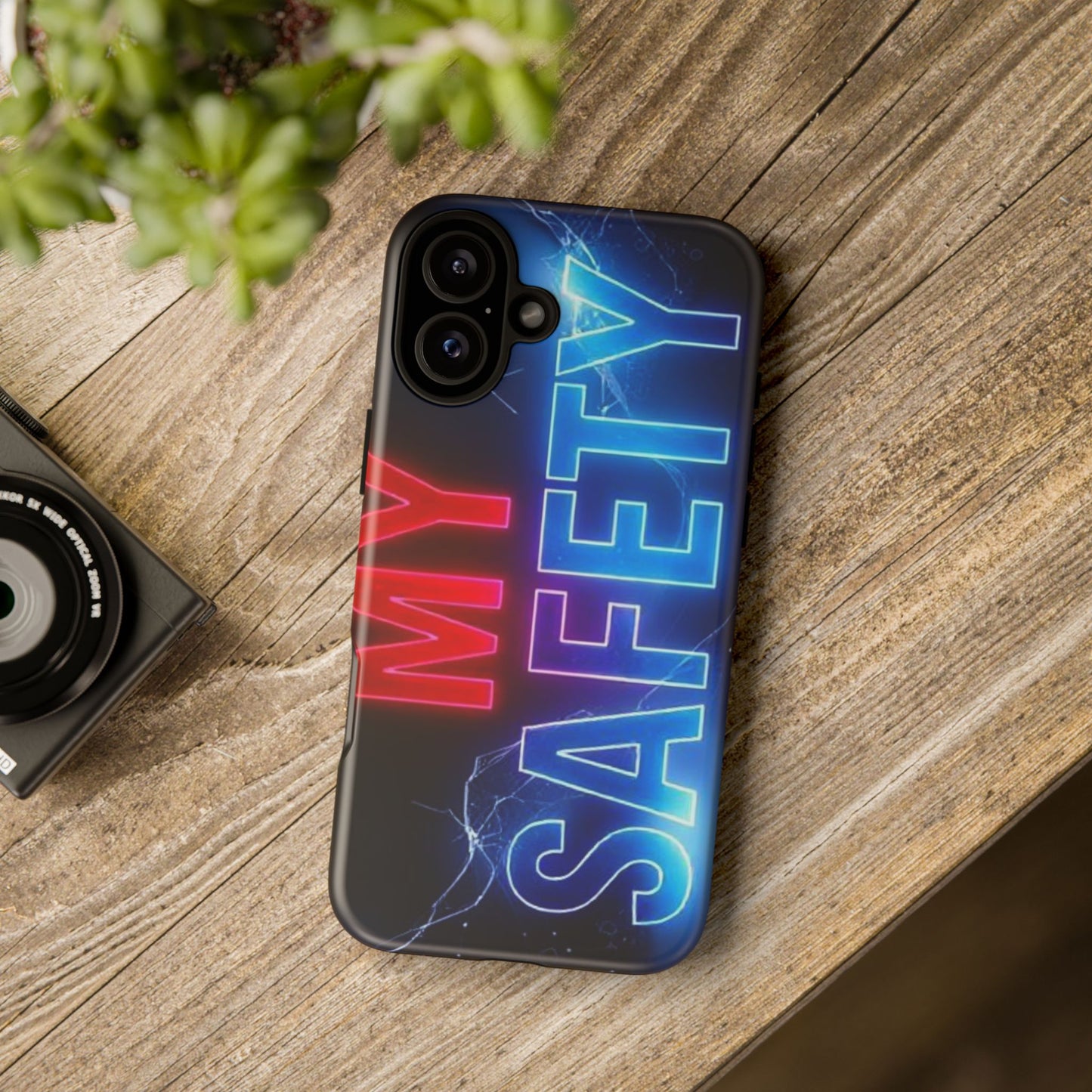 Vibrant Phone Case: 'MY SAFETY' Design for Protection and Style