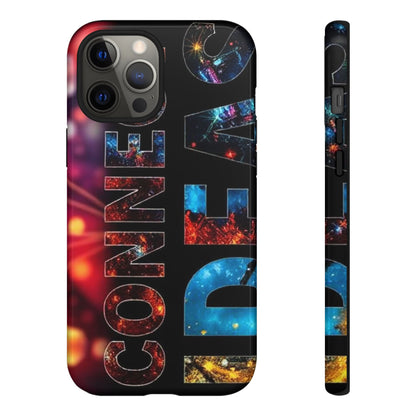 Vibrant Phone Case: 'CONNECT IDEAS' Design for Protection and Style