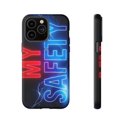 Vibrant Phone Case: 'MY SAFETY' Design for Protection and Style