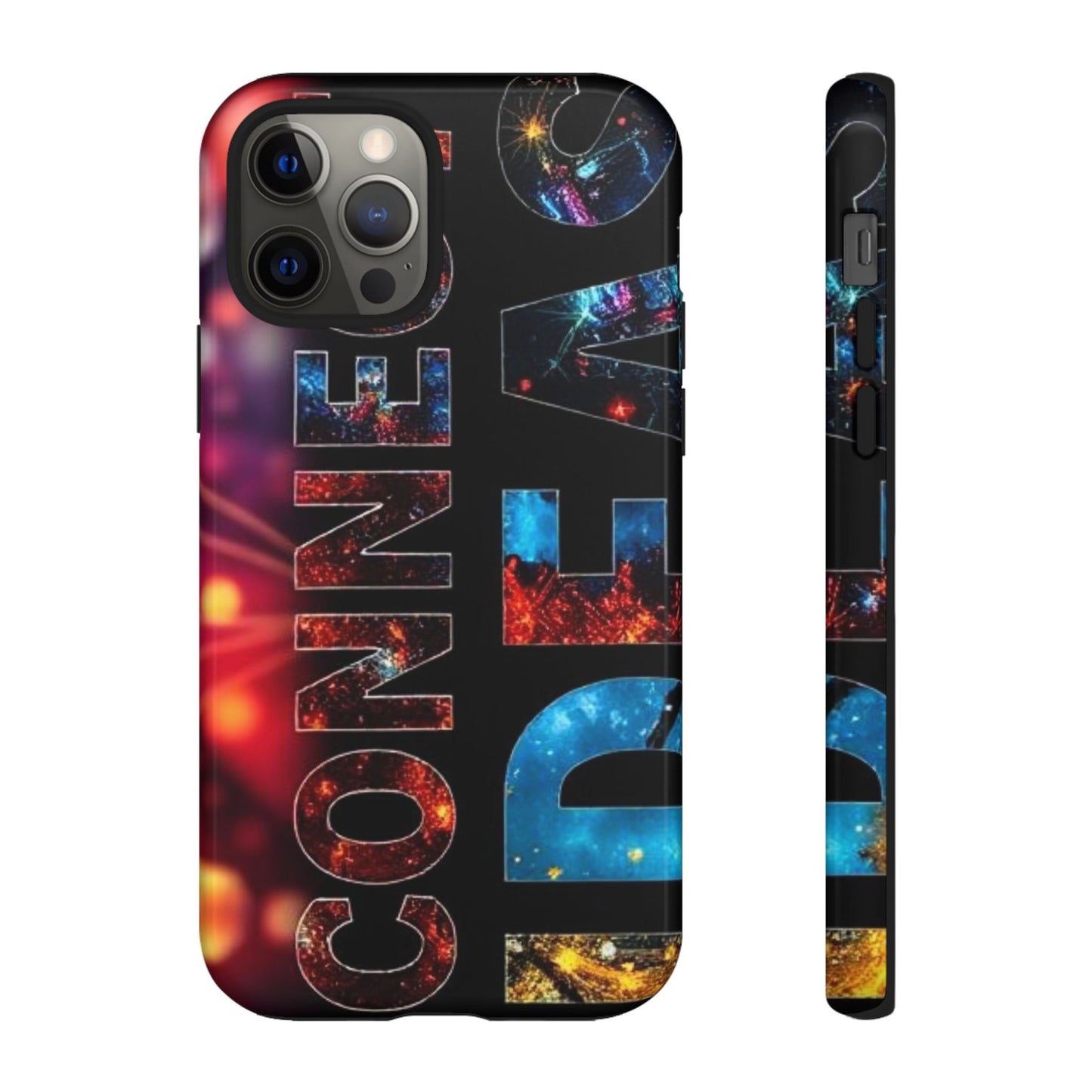 Vibrant Phone Case: 'CONNECT IDEAS' Design for Protection and Style