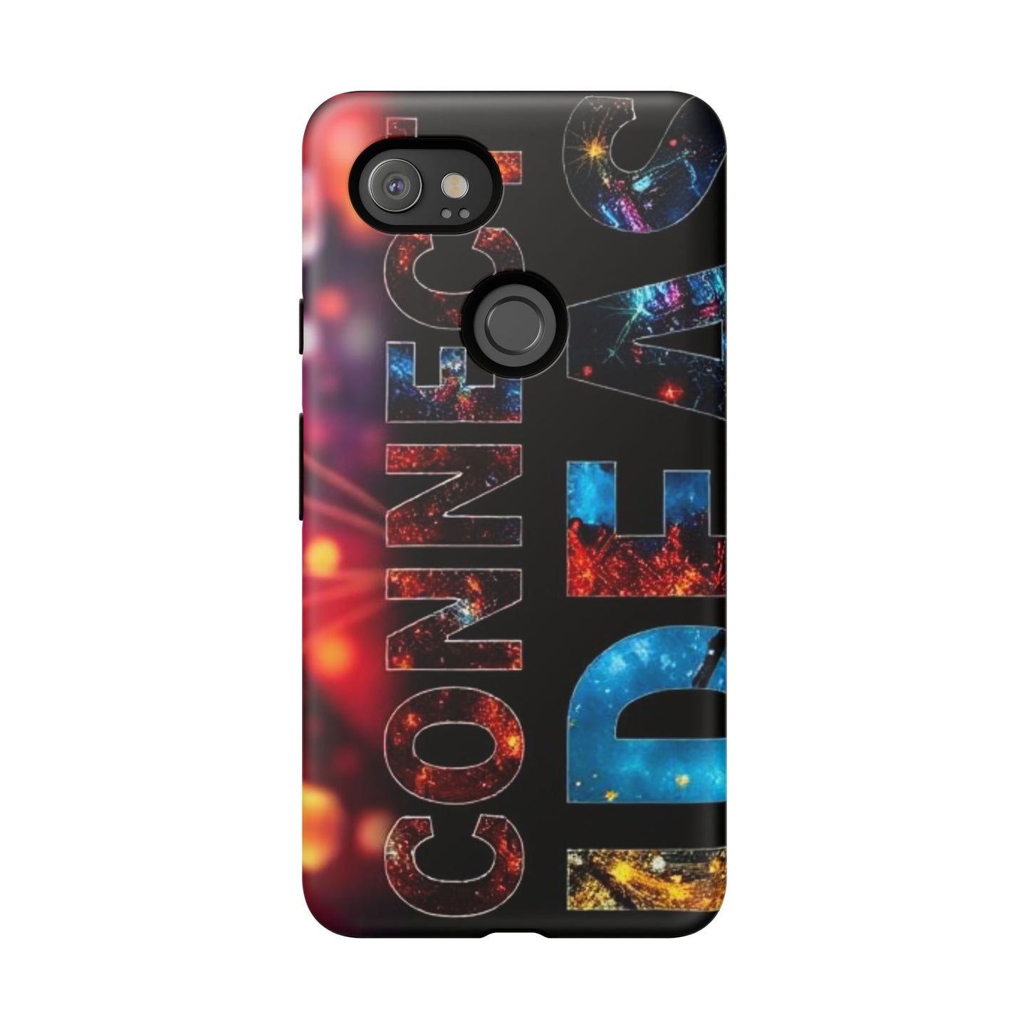 Vibrant Phone Case: 'CONNECT IDEAS' Design for Protection and Style