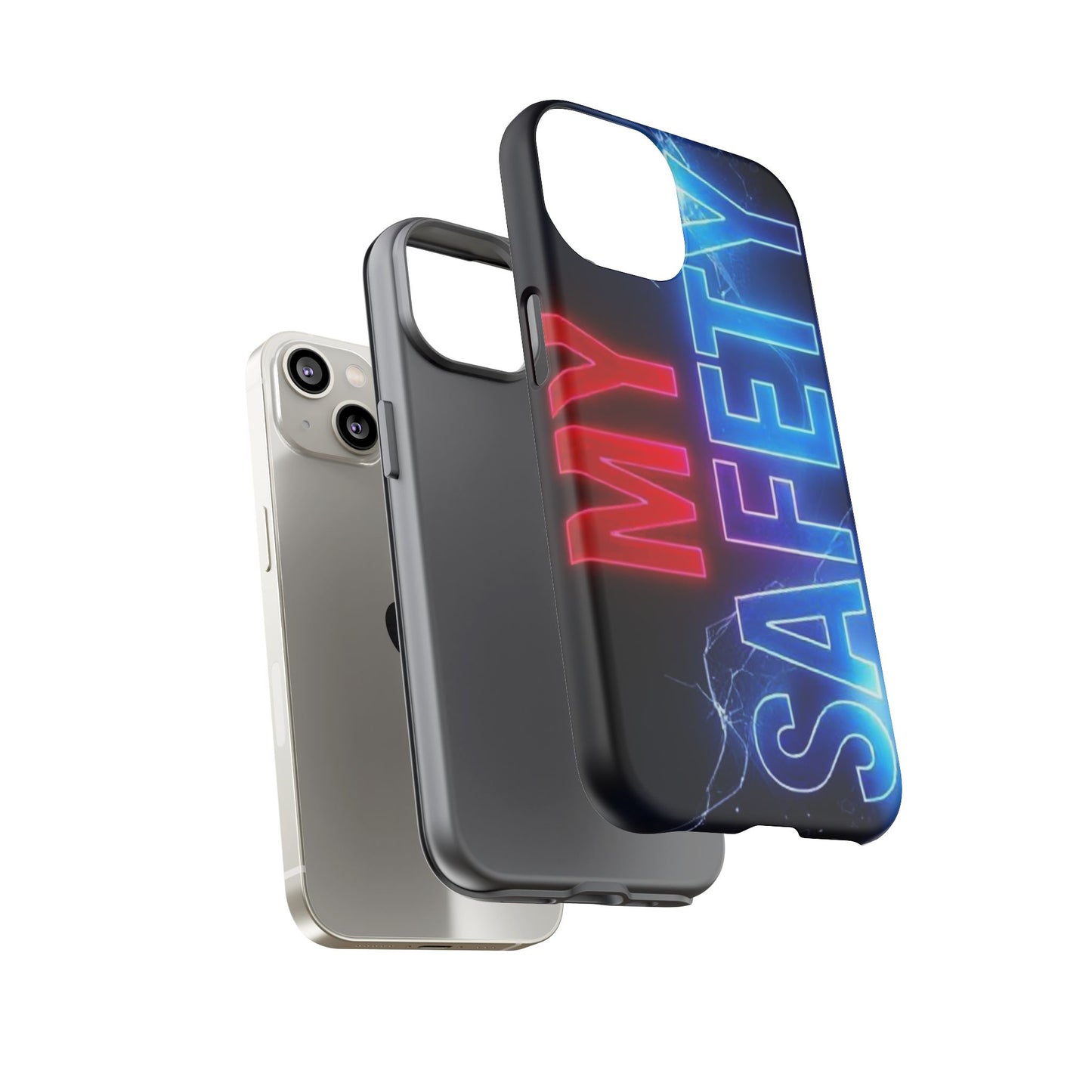 Vibrant Phone Case: 'MY SAFETY' Design for Protection and Style