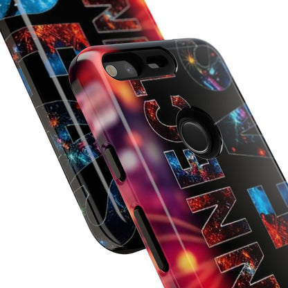 Vibrant Phone Case: 'CONNECT IDEAS' Design for Protection and Style