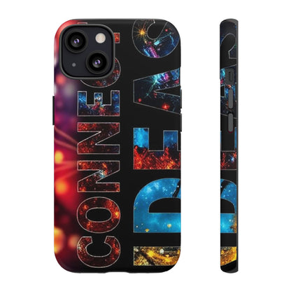 Vibrant Phone Case: 'CONNECT IDEAS' Design for Protection and Style