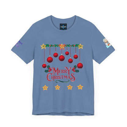 Merry Christmas Unisex Tee | Unique Graphic for Holiday by Artify Wear, OZAN Digital