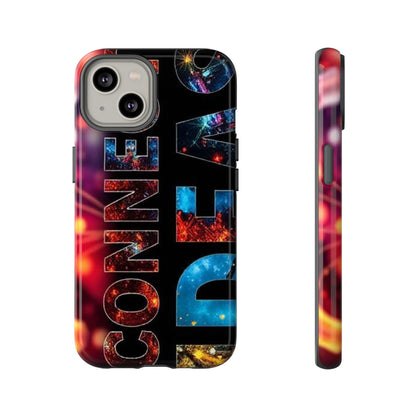 Vibrant Phone Case: 'CONNECT IDEAS' Design for Protection and Style