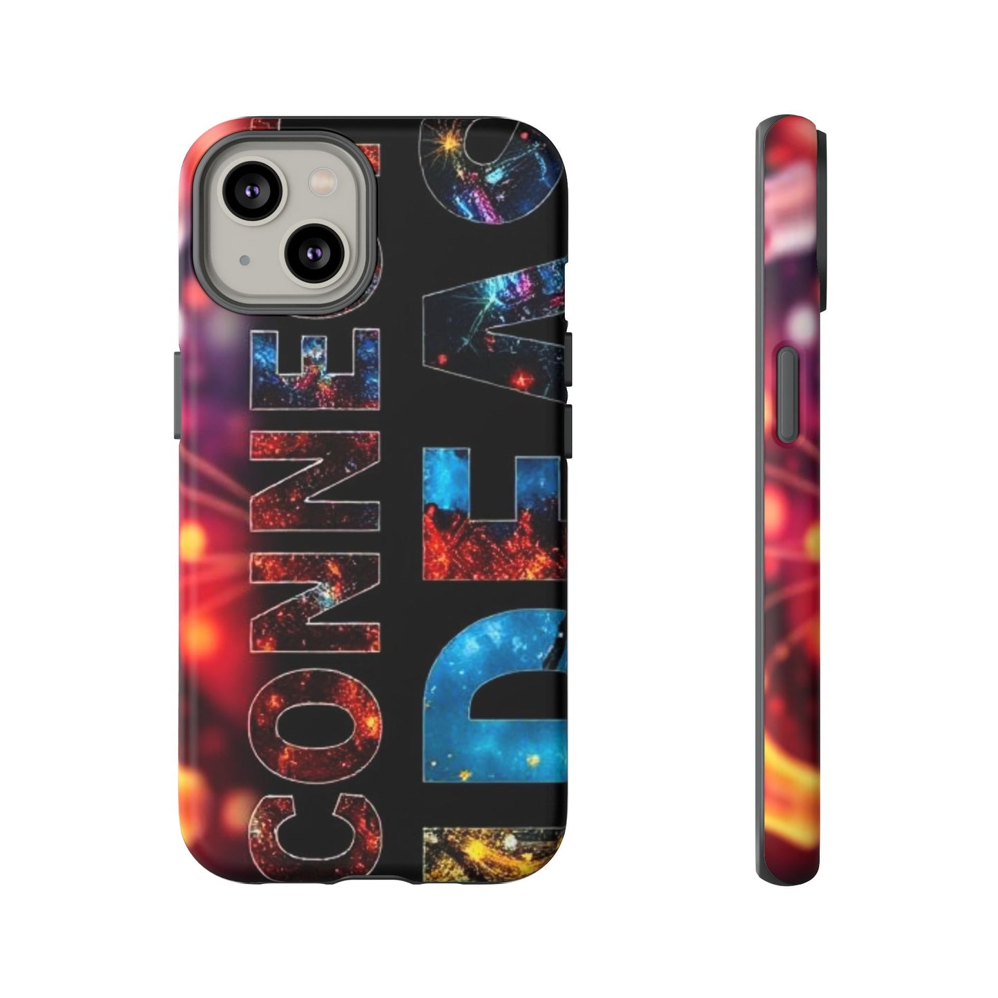 Vibrant Phone Case: 'CONNECT IDEAS' Design for Protection and Style