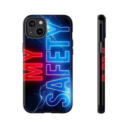 Vibrant Phone Case: 'MY SAFETY' Design for Protection and Style