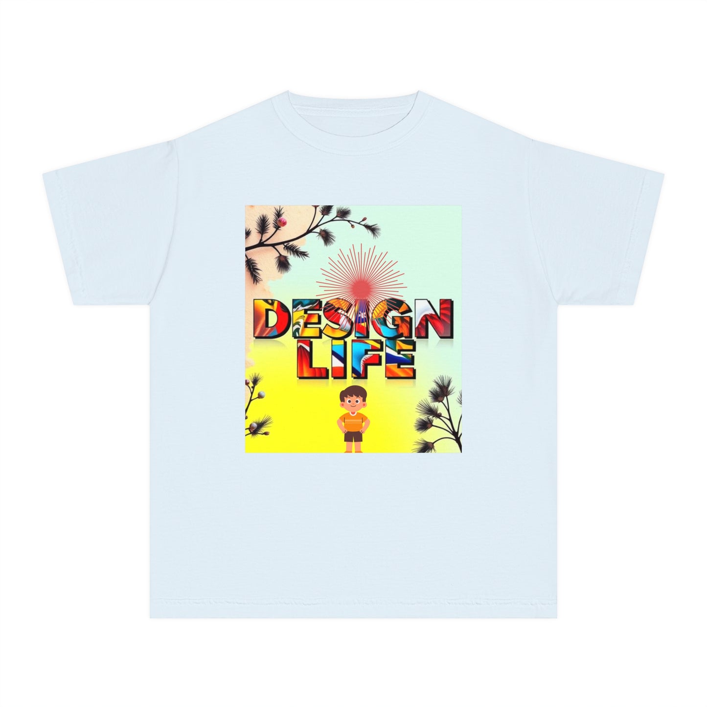 Youth Midweight Tee | Colorful Graphic Design