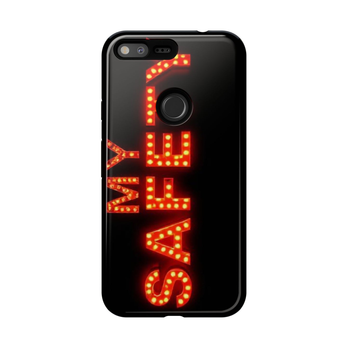 Vibrant Phone Case: 'MY SAFETY' Design for Protection and Style