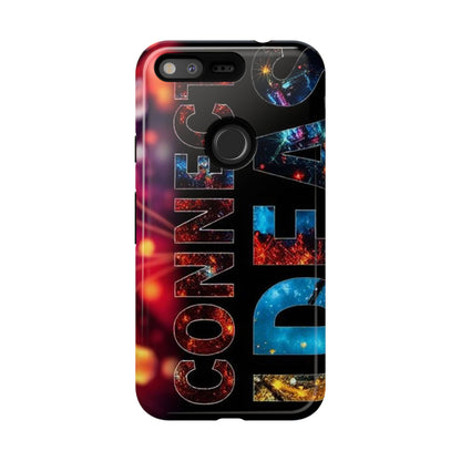 Vibrant Phone Case: 'CONNECT IDEAS' Design for Protection and Style