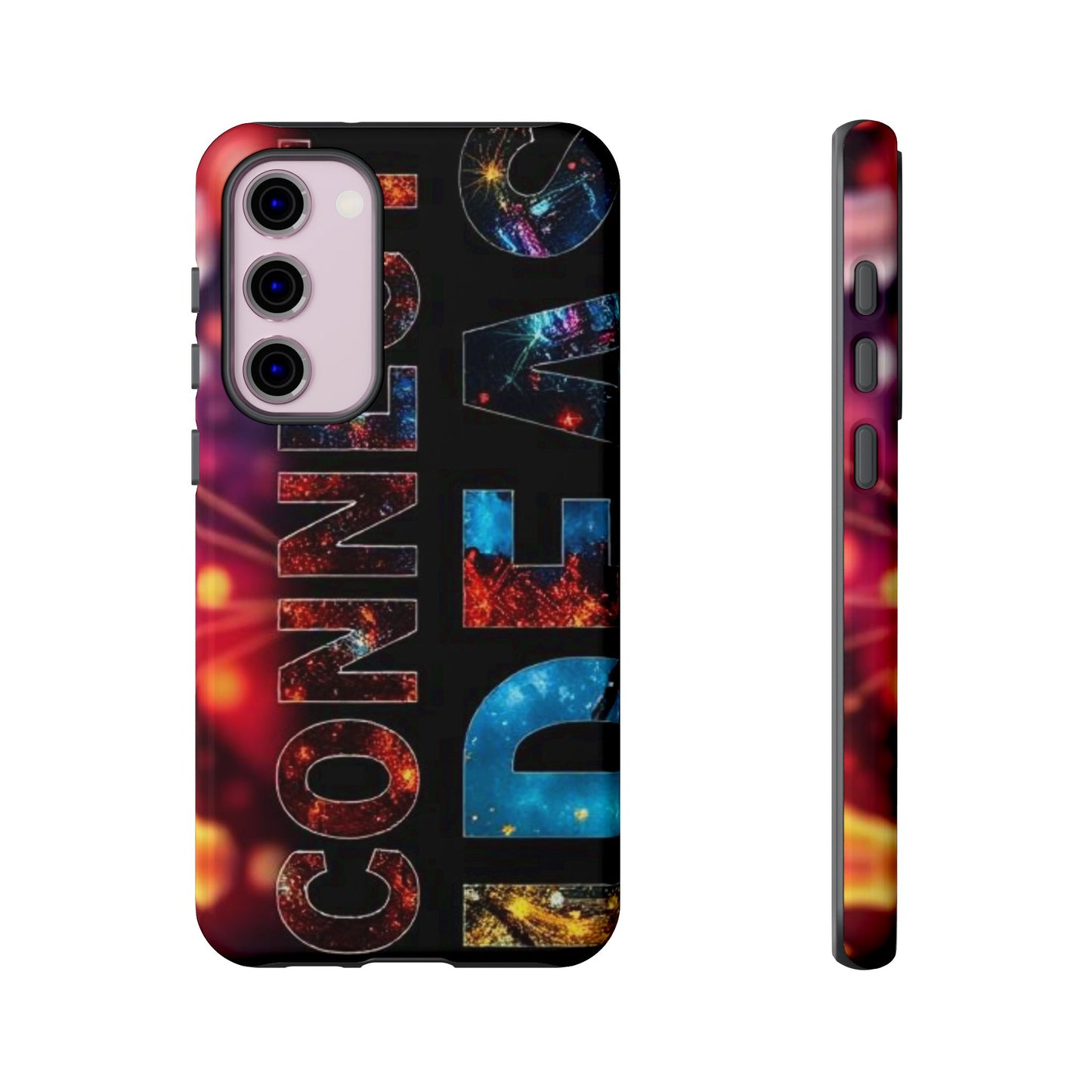 Vibrant Phone Case: 'CONNECT IDEAS' Design for Protection and Style