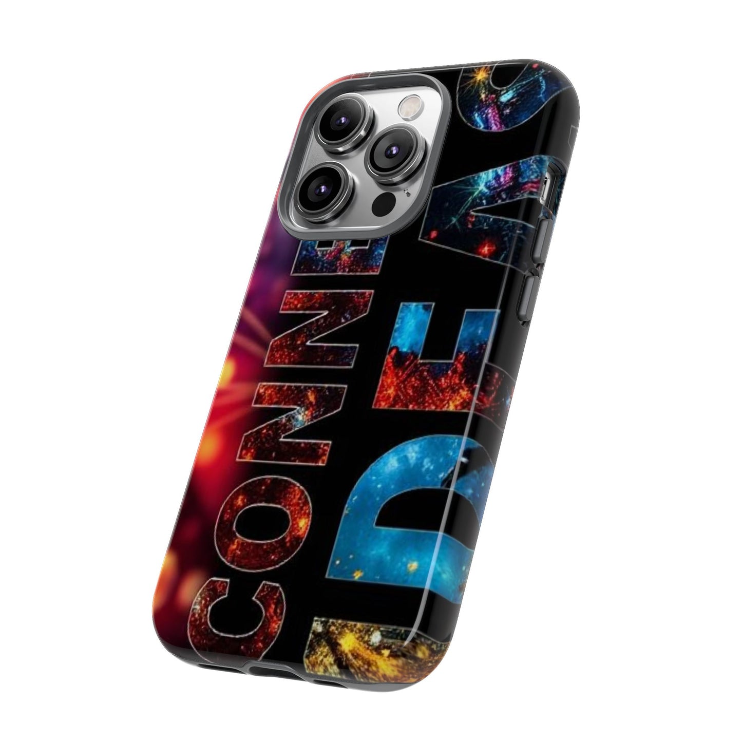 Vibrant Phone Case: 'CONNECT IDEAS' Design for Protection and Style