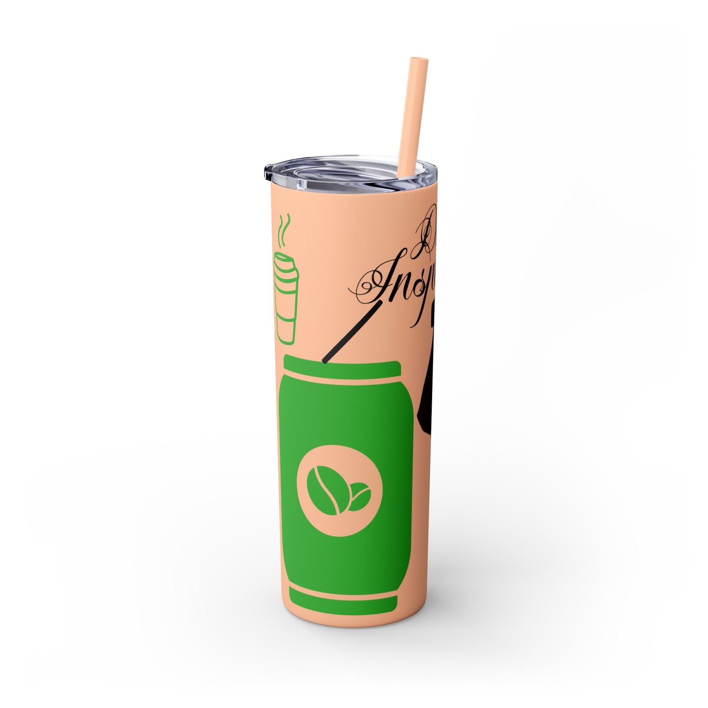 Skinny Tumbler with Straw, 20oz | Aesthetic Graphic Design