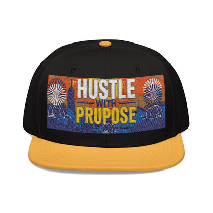 Hustle with Purpose Snapback Hat - Stylish Embroidered Cap for Motivated Individuals