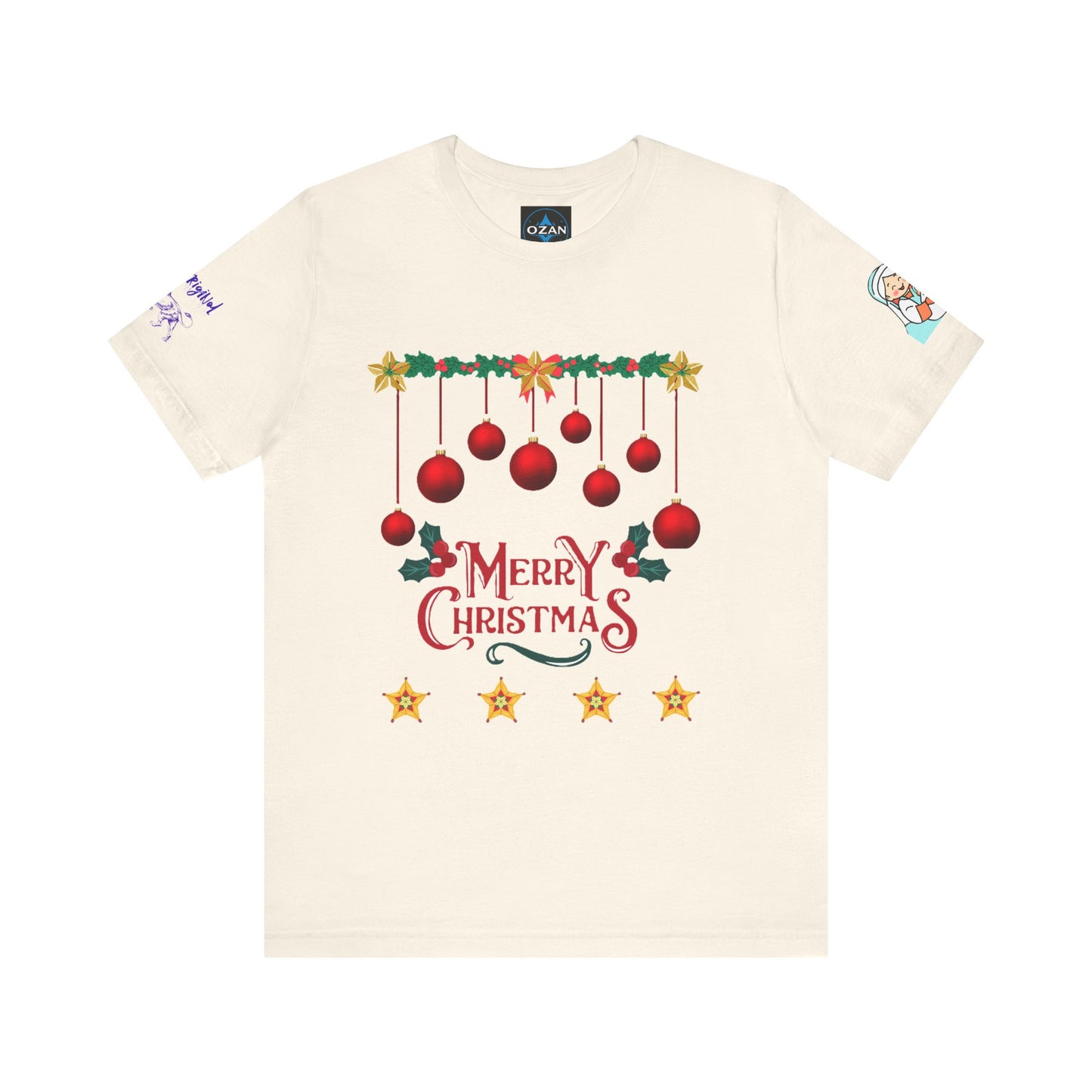 Merry Christmas Unisex Tee | Unique Graphic for Holiday by Artify Wear, OZAN Digital