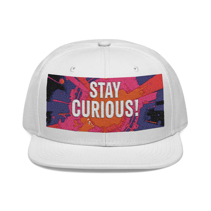 Embroidered Snapback Cap - Inspiring Headwear for Trendsetters - Stay Curious!