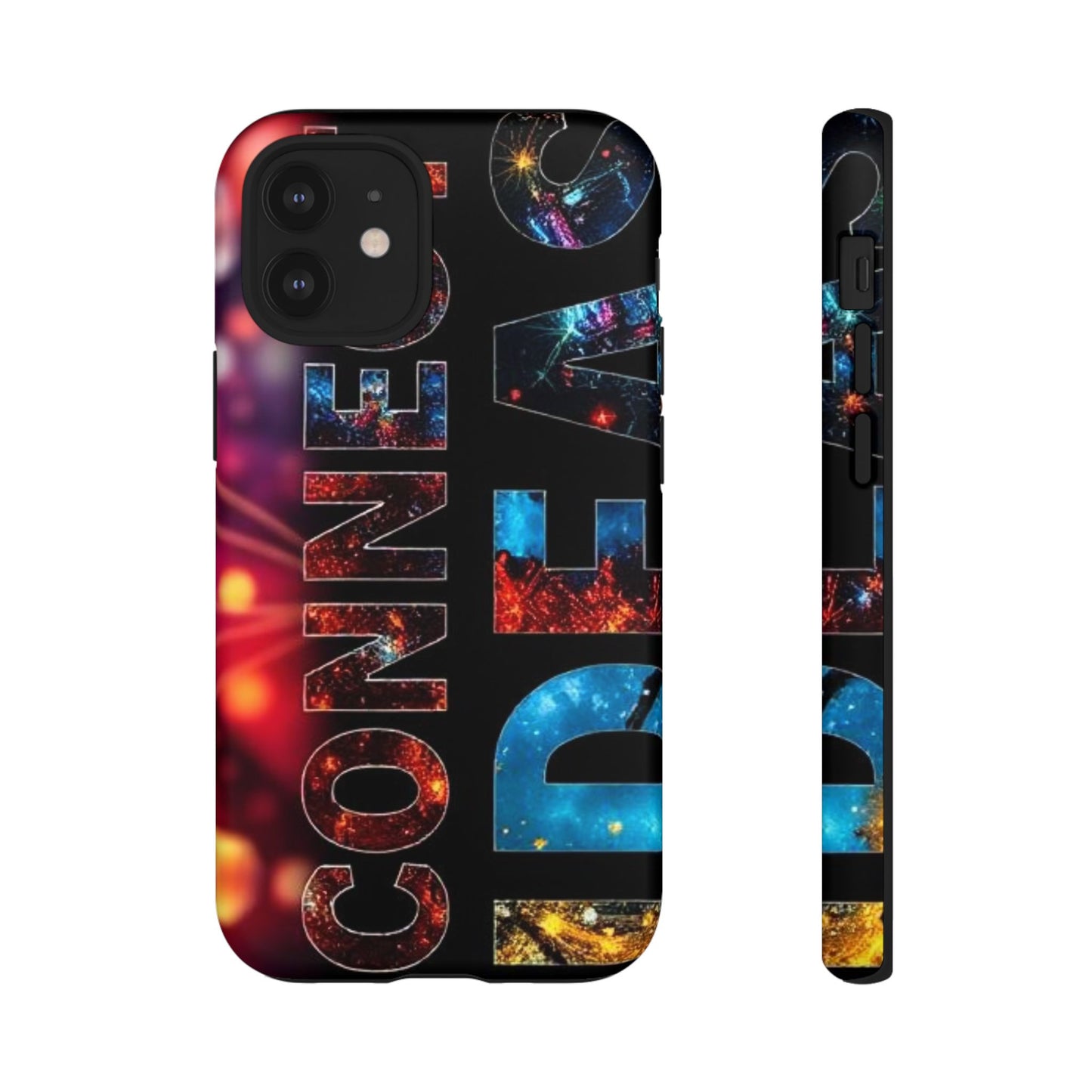 Vibrant Phone Case: 'CONNECT IDEAS' Design for Protection and Style