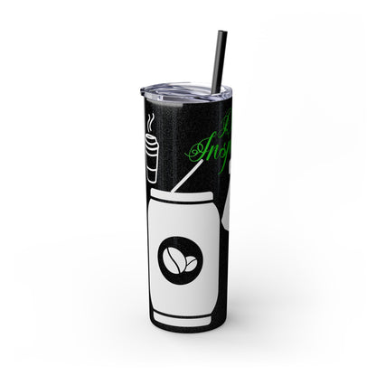 Skinny Tumbler with Straw, 20oz | Aesthetic Graphic Design