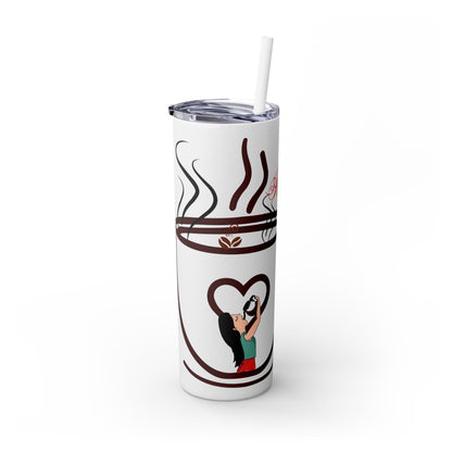 Skinny Tumbler with Straw, 20oz | Aesthetic Graphic Design