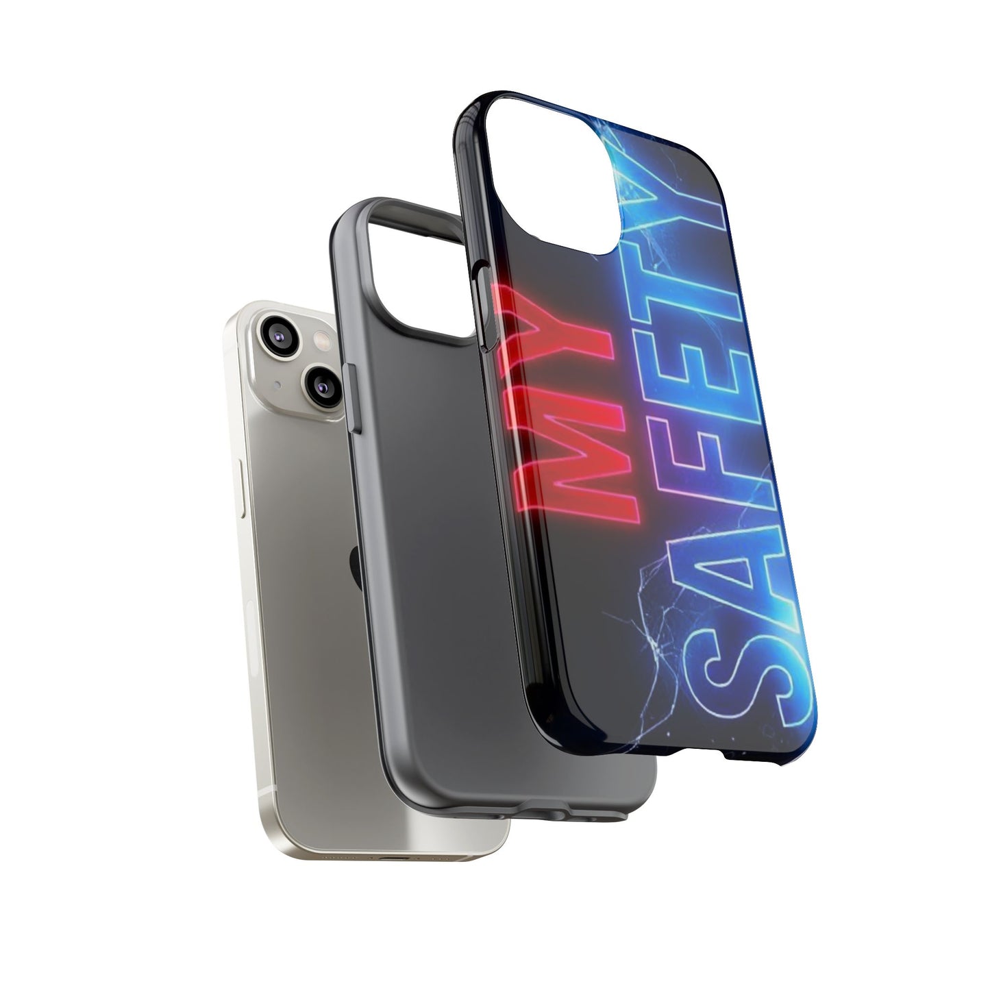 Vibrant Phone Case: 'MY SAFETY' Design for Protection and Style