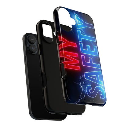 Vibrant Phone Case: 'MY SAFETY' Design for Protection and Style