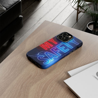 Vibrant Phone Case: 'MY SAFETY' Design for Protection and Style