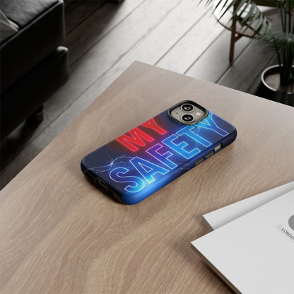 Vibrant Phone Case: 'MY SAFETY' Design for Protection and Style