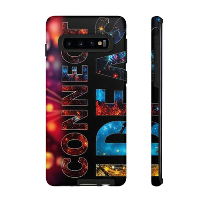 Vibrant Phone Case: 'CONNECT IDEAS' Design for Protection and Style