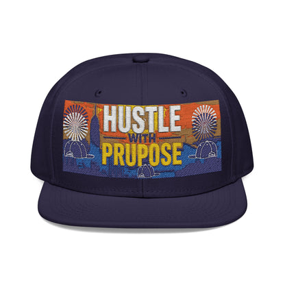 Hustle with Purpose Snapback Hat - Stylish Embroidered Cap for Motivated Individuals