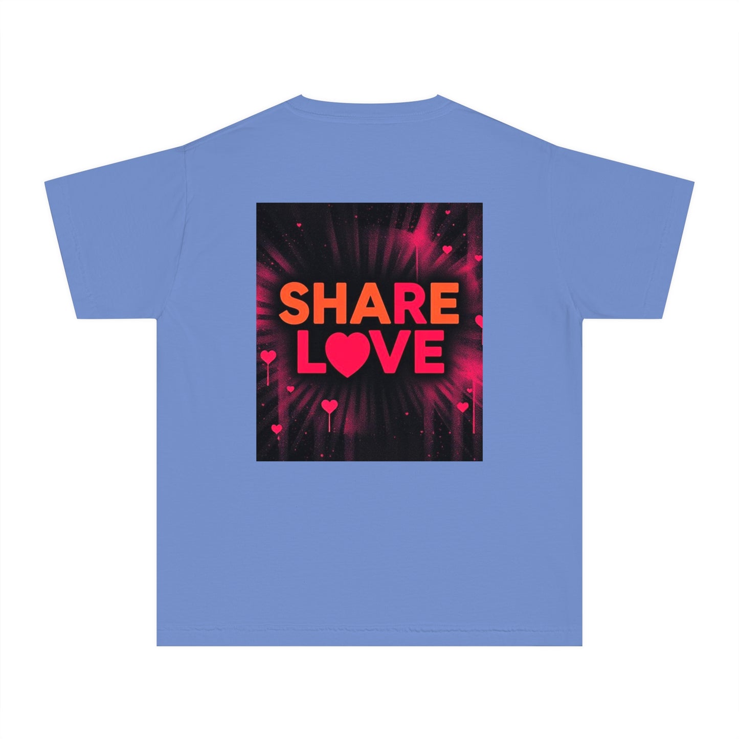 Youth Midweight Tee - "PET" and "SHARE LOVE" Design - Perfect for Pet Lovers and Everyday Joy