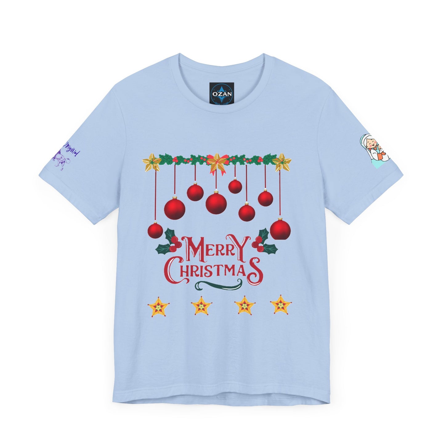 Merry Christmas Unisex Tee | Unique Graphic for Holiday by Artify Wear, OZAN Digital