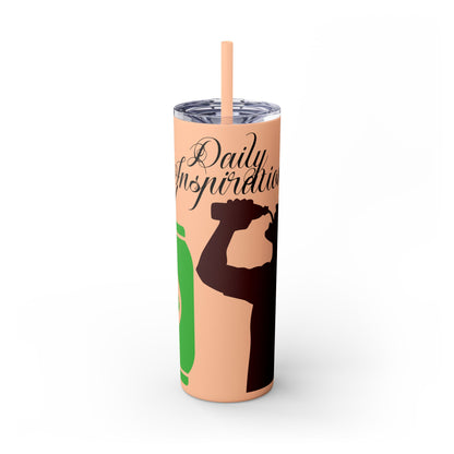 Skinny Tumbler with Straw, 20oz | Aesthetic Graphic Design