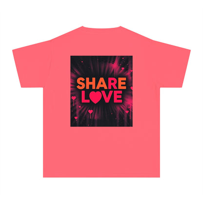 Youth Midweight Tee - "PET" and "SHARE LOVE" Design - Perfect for Pet Lovers and Everyday Joy