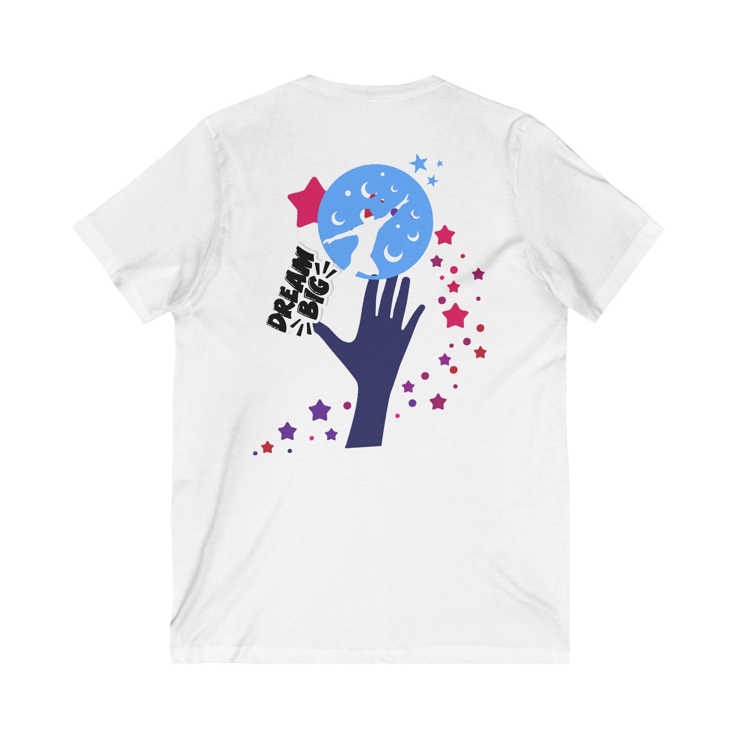 Unisex Jersey Short Sleeve V-Neck Tee | Youth Inspiring Graphic Design