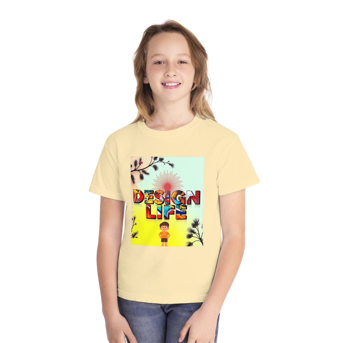 Youth Midweight Tee | Colorful Graphic Design