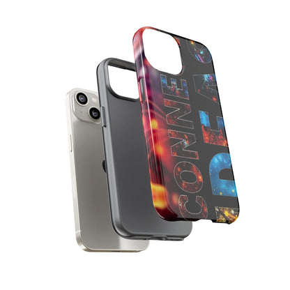 Vibrant Phone Case: 'CONNECT IDEAS' Design for Protection and Style