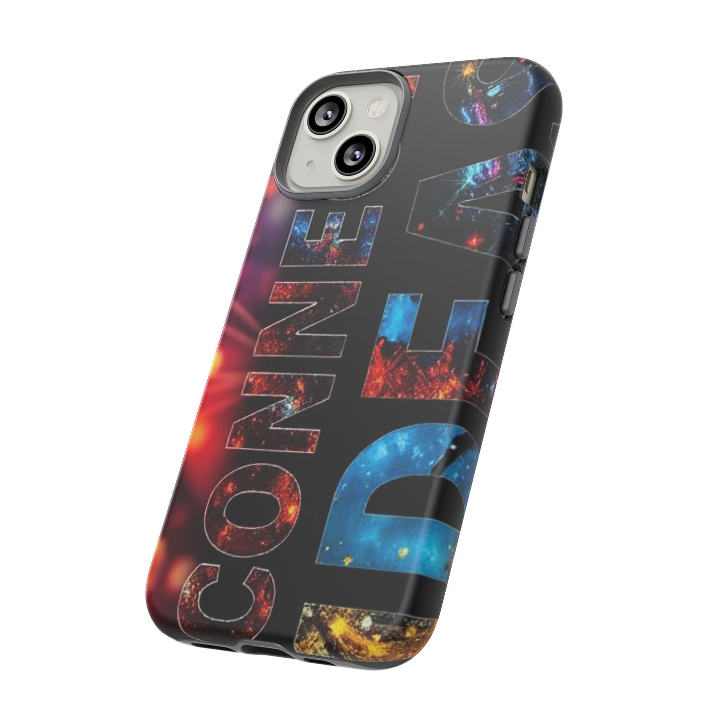 Vibrant Phone Case: 'CONNECT IDEAS' Design for Protection and Style