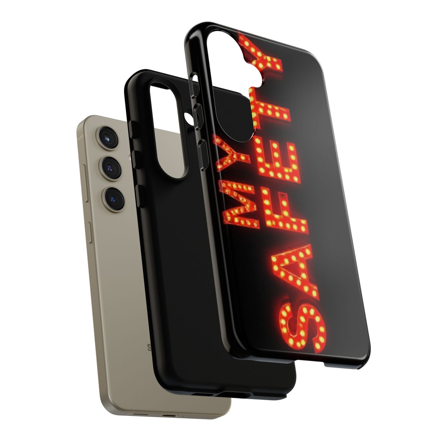 Vibrant Phone Case: 'MY SAFETY' Design for Protection and Style