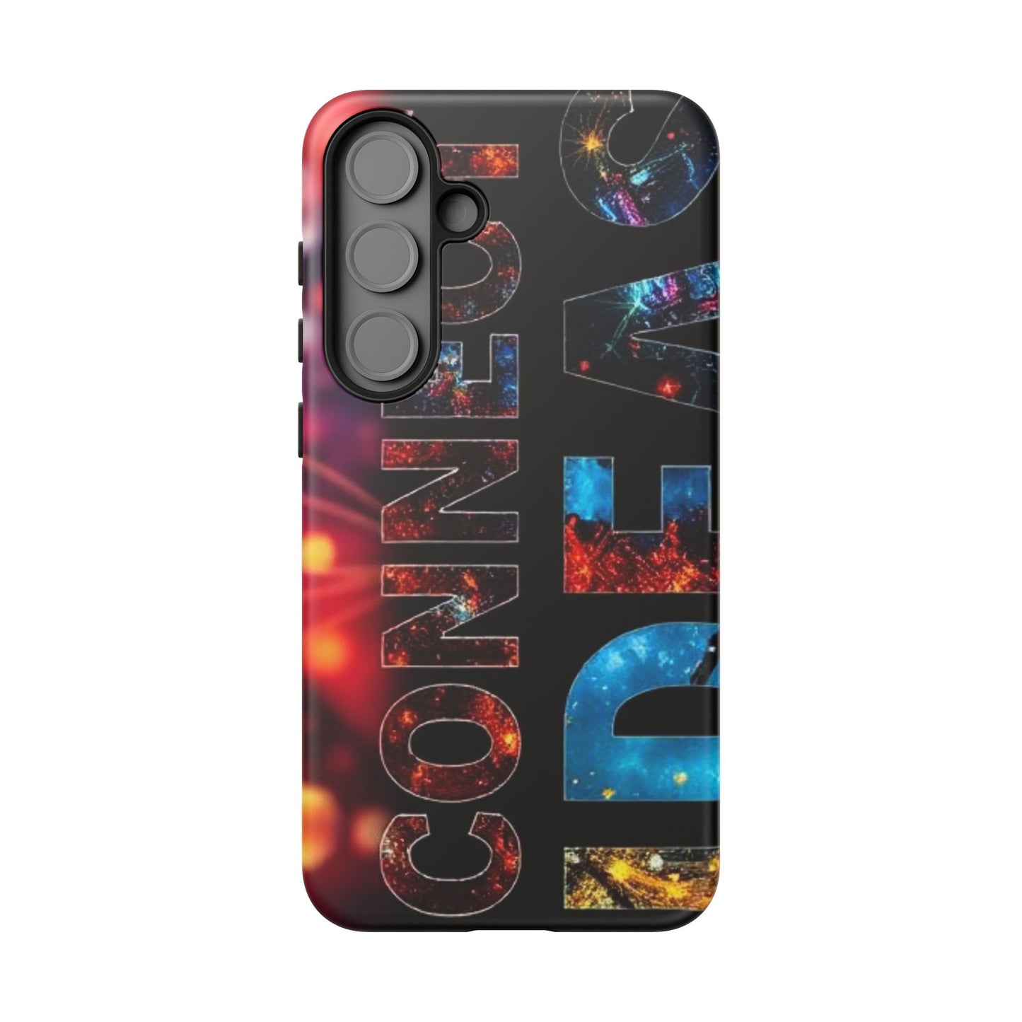 Vibrant Phone Case: 'CONNECT IDEAS' Design for Protection and Style