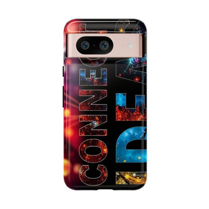 Vibrant Phone Case: 'CONNECT IDEAS' Design for Protection and Style