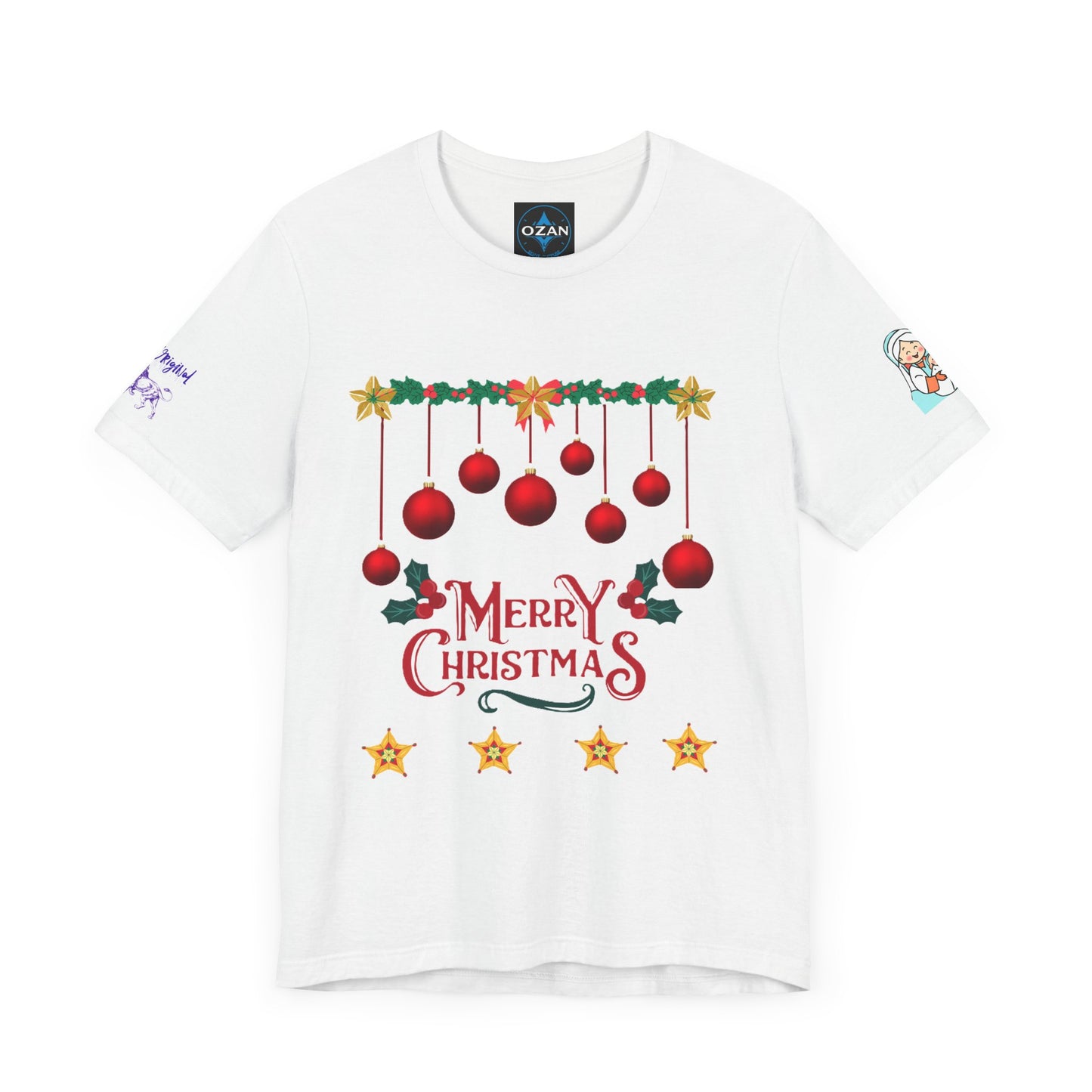 Merry Christmas Unisex Tee | Unique Graphic for Holiday by Artify Wear, OZAN Digital