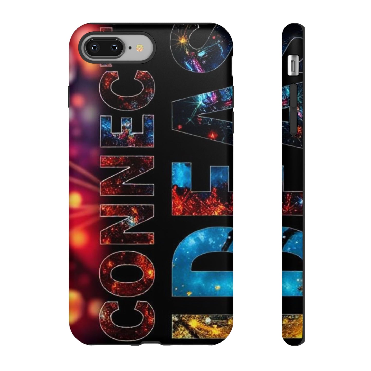 Vibrant Phone Case: 'CONNECT IDEAS' Design for Protection and Style