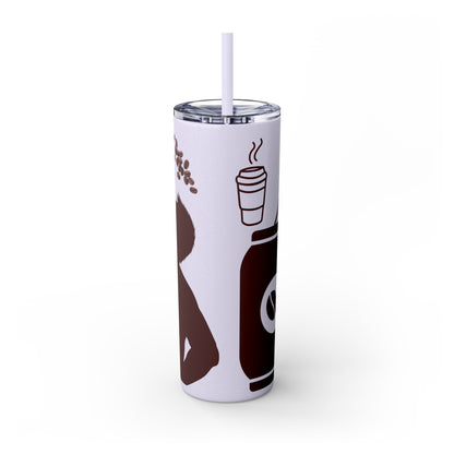 Skinny Tumbler with Straw, 20oz | Aesthetic Graphic Design