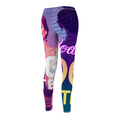 Women&#039;s Cut &amp; Sew Casual Leggings - Vibrant Fitness &amp; Lifestyle Graphic Design